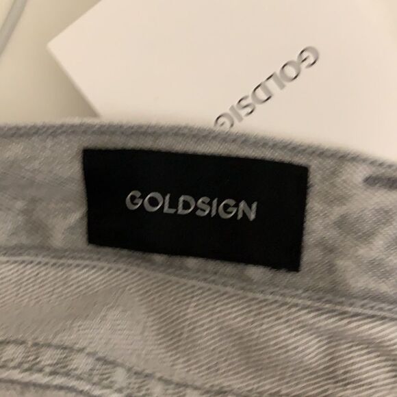 Goldsign gray button fly straight leg jeans size 30 NWT - Picture 13 of 16